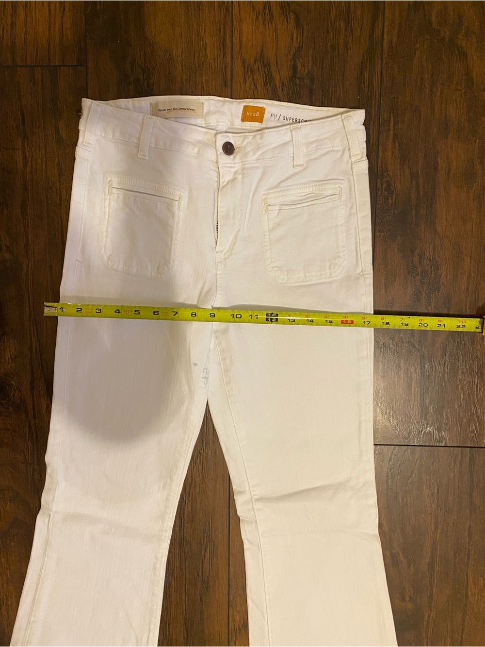 Pilcro White Flare Wide Leg Jeans - Picture 6 of 8